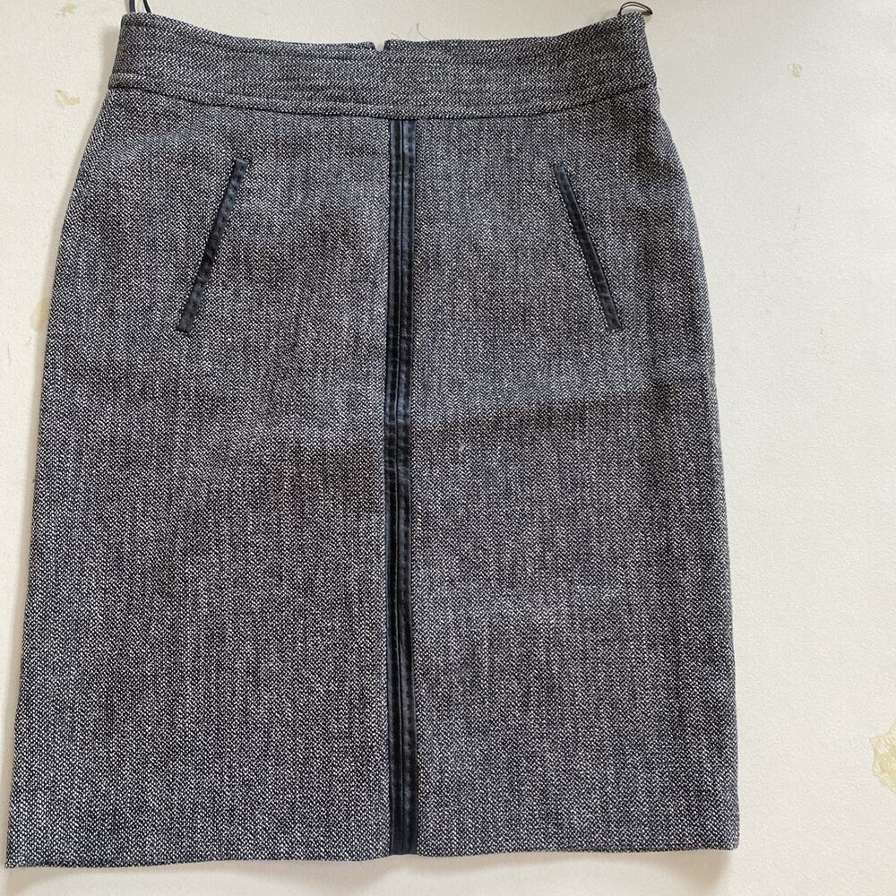 Gerard Darel Skirt Black With Leather Accents Size Unknown